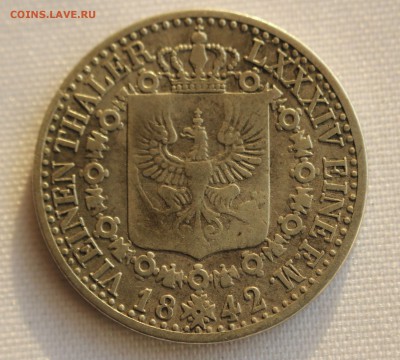С 1 руб. ПРУССИЯ VIEINEN THALER  1842г.ФРИДР.ВИЛЬГ. до 1.02 - IMG_9763.JPG