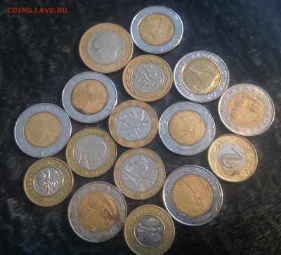 16 Иностранных Биметаллический Монет - image