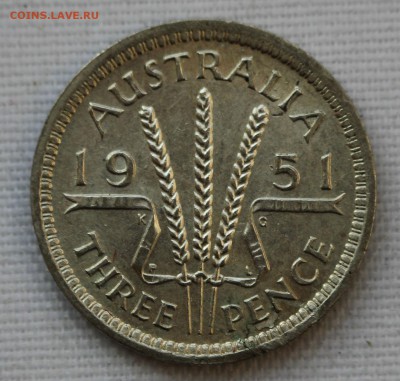 С 1 руб. АВСТРАЛИЯ 3 пенса 1951г. ГЕОРГ-VI до 1.02 в 22-00 - IMG_9342.JPG