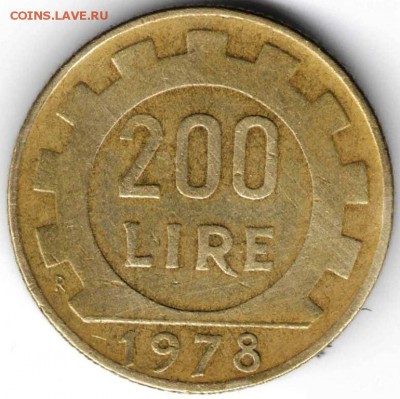 200 лир 1978 г. Италия до 01.02.16 г. в 24.00 - монеты82
