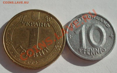 10 пф. ГДР 1949г+1 гр. Владимир Великий 2005г до 07.10 23.00 - DSC05949.JPG