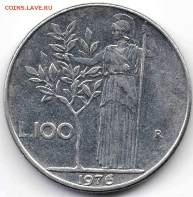 100 лир 1976 г. Италия до 01.02.16 г. в 24.00 - монеты83