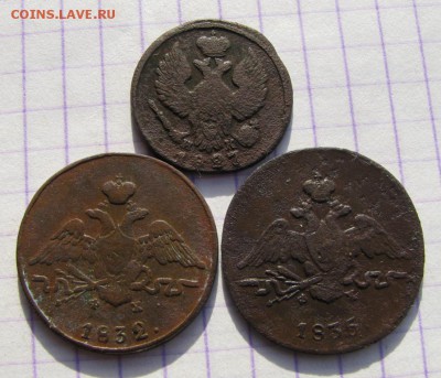 Деньга 1827г. Копейка 1832г.35г.ЕМ. до 31.01.2016г. в 22:00 - 013i