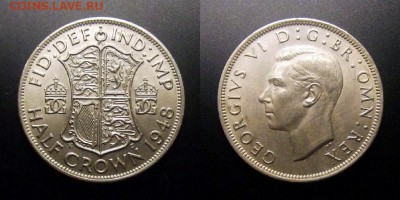 1 - Великобритания – 0,5 кроны (1948) «Георг VI» (aUNC)