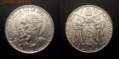 1 - Ватикан – 20 чентезимо (1940) «Пий XII» нерж. сталь
