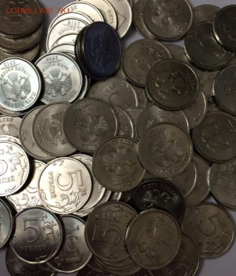 5р 2010 сп 92штуки с номинала!Мешковые!до 29.01 - image