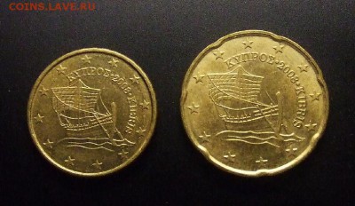 1 - Кипр (набор - евроценты 10 и 20 2008) (2 шт.) А
