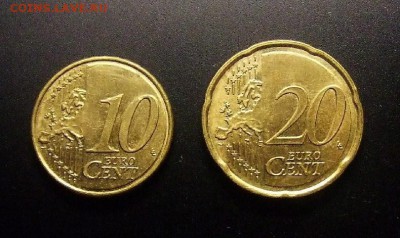 1 - Кипр (набор - евроценты 10 и 20 2008) (2 шт.) Р