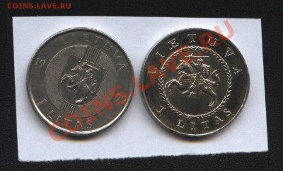 Литва 1 лит 2 шт. юбилейка 1999г. и 2004г. до 08.10. 21-00мс - Изображение 273
