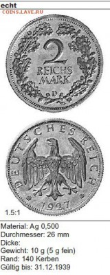 Веймар,2 марки 1926F подлинность. - 1926