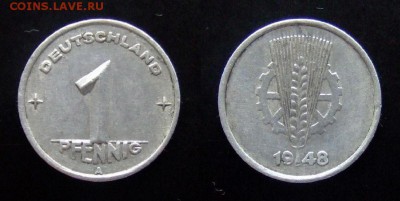 1 - ГДР 1 пфенниг (1948 А)