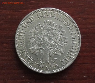 Веймар 5 марок "дуб" 1927 до 22.00 31.01.2016 - Изображение 1151