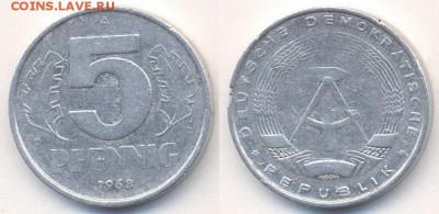 16 19:00(МСК) - 5 пфенингов 1968 ГДР 2