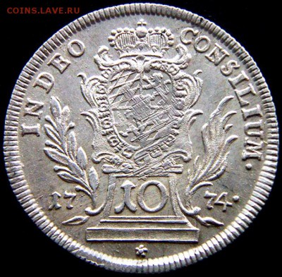 Германия. Бавария_10 крейцеров 1774; до 29.01_22.04мск - 10974