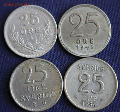 С 1 руб. ШВЕЦИЯ 25 эре 4шт. РАЗНЫЕ. до 4.02 в 22-00 - IMG_9913.JPG