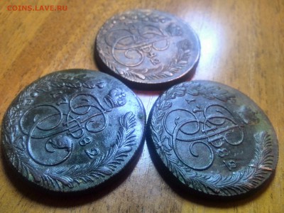 3 монеты 5 копеек 1782 км - IMG_20160129_173525