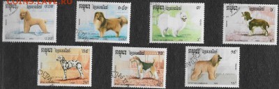 Марки Азии. Камбоджа. Собаки - Марки Азии. Камбоджа. Собаки