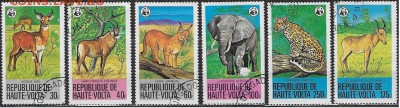 Марки Африки. Верхняя Вольта. "Животные Африки" - Марки Африки. Верхняя Вольта. Животные