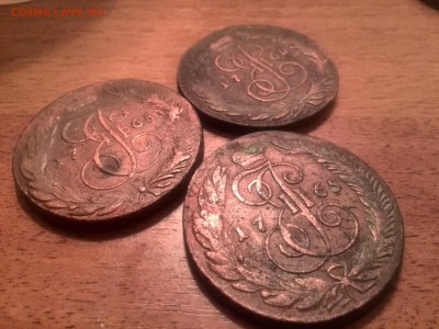 3 МОНЕТЫ 5 КОПЕЕК 1765 СМ - IMG_20160129_211412