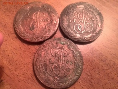 3 МОНЕТЫ 5 КОПЕЕК 1765 СМ - IMG_20160129_211359