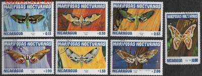 Марки Америки. Никарагуа. Бабочки - Марки Америки. Никарагуа. Бабочки