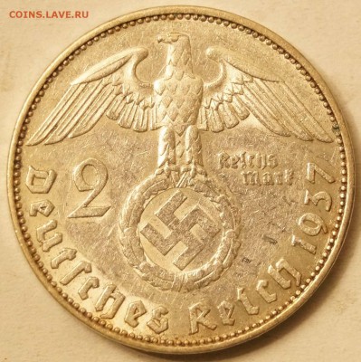 Германия. 2 Рейхсмарки 1937  до 04.02.2016 в 22:00 - 2Рейхсмарки1937Е_2.JPG