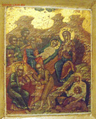 икона."Рождество Христово". Палех 19век.до 05.02.2016г - DSC04539.JPG