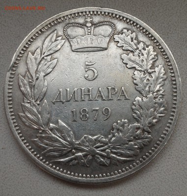 Оценка, 5 динаров 1879 - 456