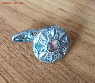 Старинная посеребрённая запонка с камнем с 1₽ - image