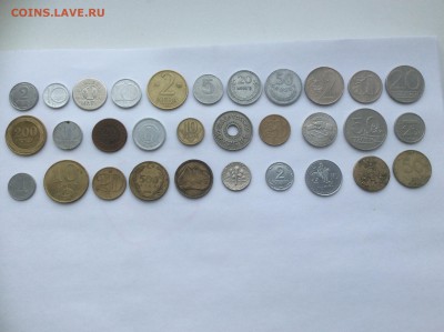 31 шт разных иностранных монет 1949-2004 02.02.16 до 22.00 - image