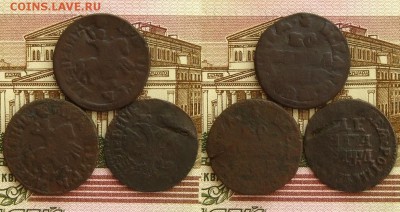 Копейка 1705 г(2шт.) и денга 1704 г.,до 02.02.16 в 22:10 МСК - Копейка 1705 и Денга 1704