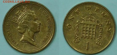 Великобритания, 1 пенни, 10 шт., по 1р., 02.02.2016 22-00 - 1-1996.JPG