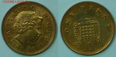 Великобритания, 1 пенни, 10 шт., по 1р., 02.02.2016 22-00 - 1-1999.JPG