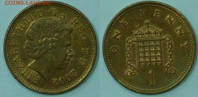 Великобритания, 1 пенни, 10 шт., по 1р., 02.02.2016 22-00 - 1-2002.JPG
