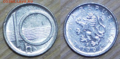 Чехословакия 10 геллеров, 9 шт., по 1 р., до 02.02.2016 22-0 - 1994.JPG