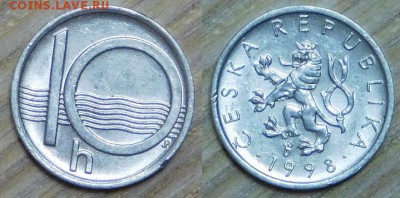 Чехословакия 10 геллеров, 9 шт., по 1 р., до 02.02.2016 22-0 - 1998.JPG