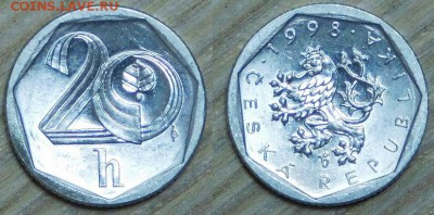 Чехословакия 20 геллеров, 9 шт. по 1 р. до 02.02.2016 22-00 - 1998.JPG
