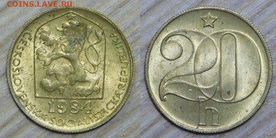 Чехословакия 20 геллеров, 11 шт., по 1р., 02.02.2016 22-00 - 1984.JPG