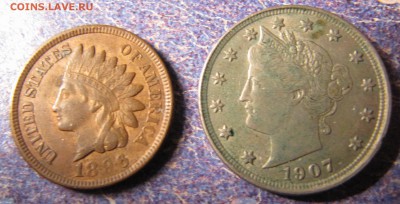 США   1с 1896, 5с 1907 - IMG_4445.JPG
