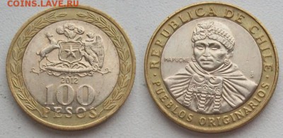биметалл Чили 100 песо 2012 - 100_4968