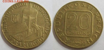 Австрия 20 шиллингов 1990 Мартинштурм в Брегенце - 100_4735