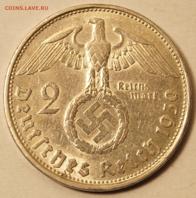 Германия. 2 Рейхсмарки 1939 B Хорошая до 06.02.2016 в 22:00 - 2Рейхсмарки1939B2.JPG