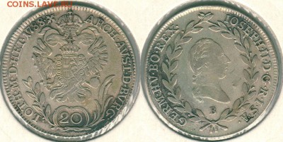 Австрия, 20 кр. 1788, с 200! - до 22-00мск 02.02 - aus-20k-1788