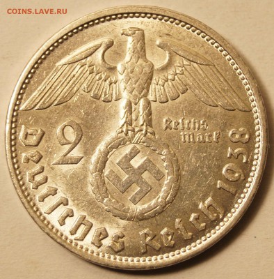 Германия. 2 Рейхсмарки 1938 B до 07.02.2016 в 22:00 - 2Рейхсмарки1938B_2.JPG