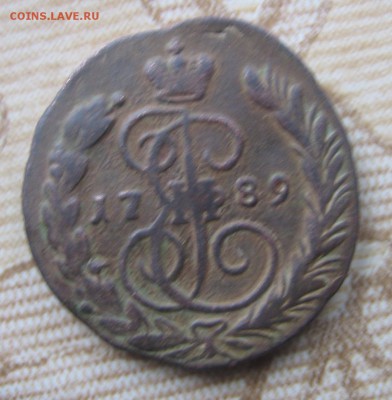 1 копейка 1789 год ЕМ две идентификация Вес=10,6 и 13,13 гр - 1789р