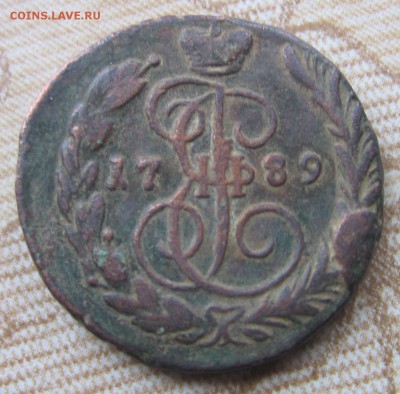 1 копейка 1789 год ЕМ две идентификация Вес=10,6 и 13,13 гр - 1к1789р
