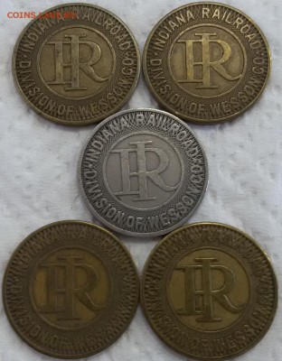 5 транспортных жетонов штата Индиана США_2 до 07.02 - 2