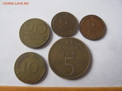 Германия5марок+1-2-5-10-20ПфеннингиКороткийдо2.02.16.в22-35м - лот иностанные монетки 024.JPG
