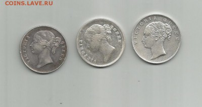 1 рупия 1840 г 3 штуки - 0