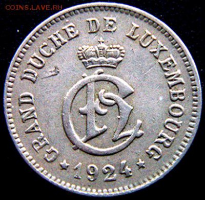 Люксембург_10 сантимов 1924; до 02.02_22.04мск - 10781